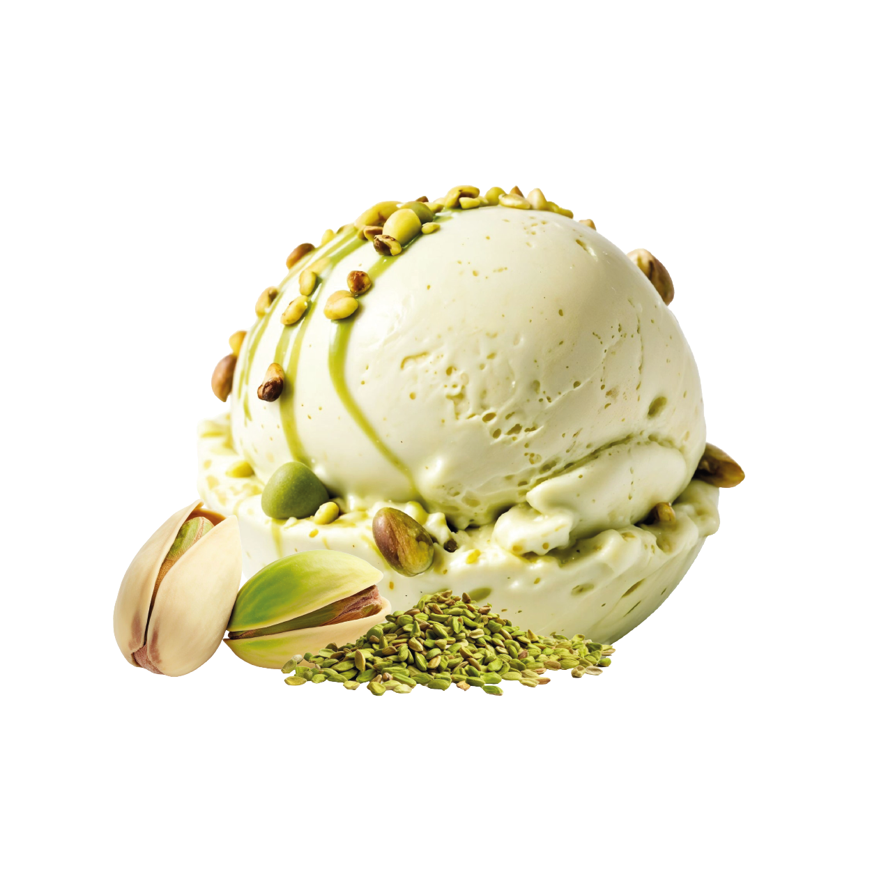 Pistacchio variegato con crema di pistacchio e granella di pistacchio di Sicilia